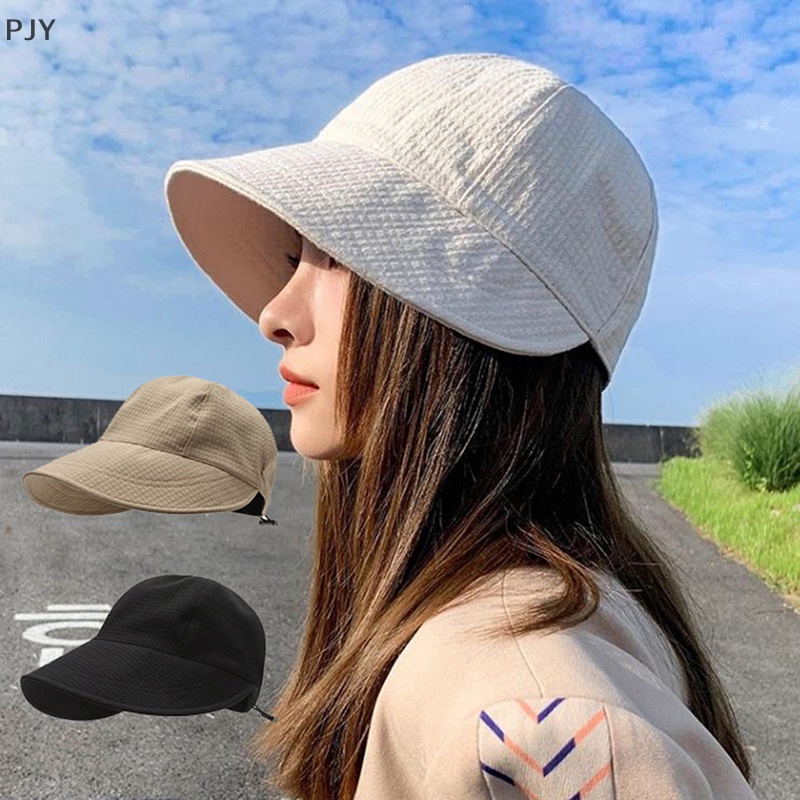 Mũ Ngư Dân Che Nắng Mùa Hè Vành Rộng Có Thể Gập Lại Di Động Có Thể Điều Chỉnh Cho Nữ PJ