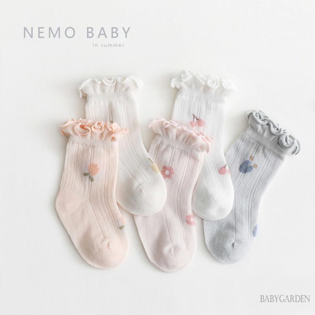 Vớ Lưới Chống Trượt In Họa Tiết Cherry Dễ Thương Thời Trang Mùa Hè Cho Bé Gái 0-5 Tuổi