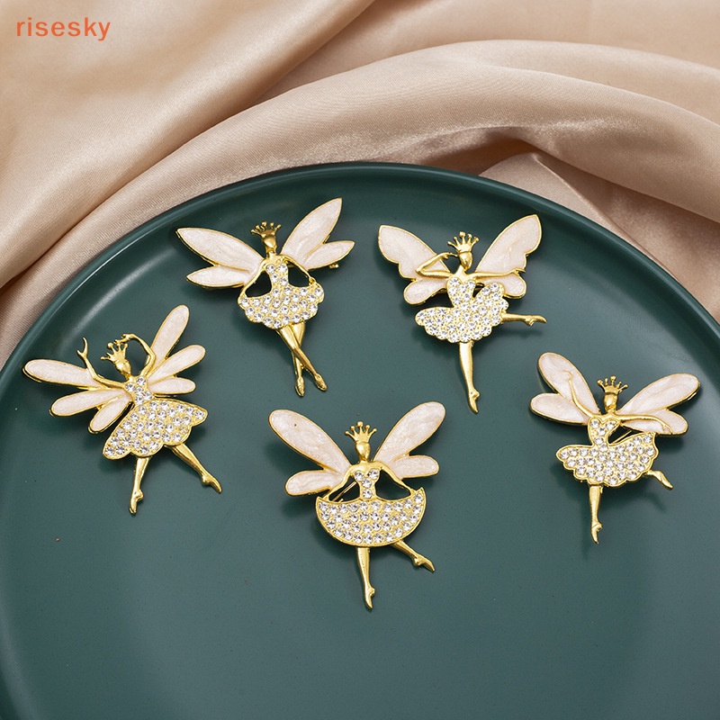 Ghim Cài Áo Hình Cô Gái Múa Ba Lê Đính Đá Sáng Tạo