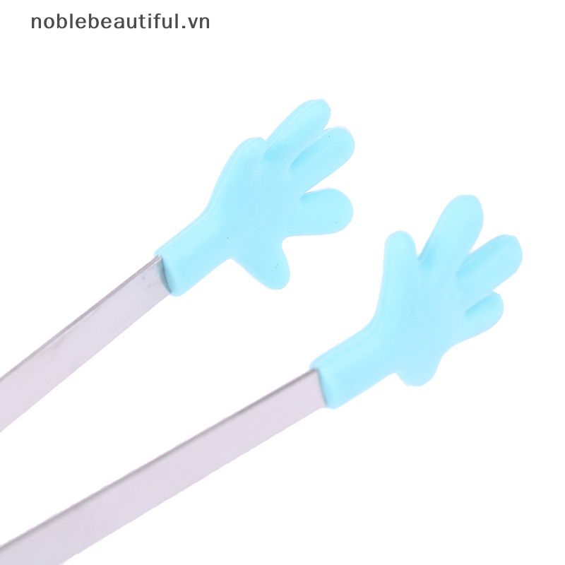 Set 3 Kẹp Gắp Đá Bằng Thép Không Gỉ Và Silicon Siêu Bền Tiện Dụng Cho Nhà Bếp