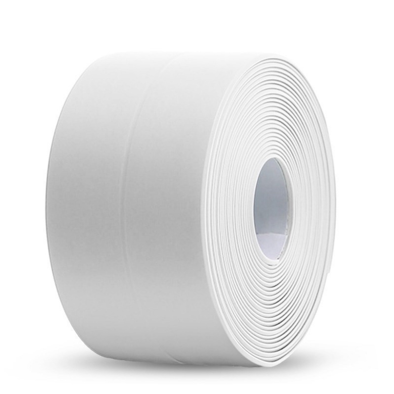 Cuộn Băng Keo PVC Màu Trắng Chống Thấm Nước / Dầu Mỡ Dán Viền Nhà Tắm / Bồn Rửa Chén