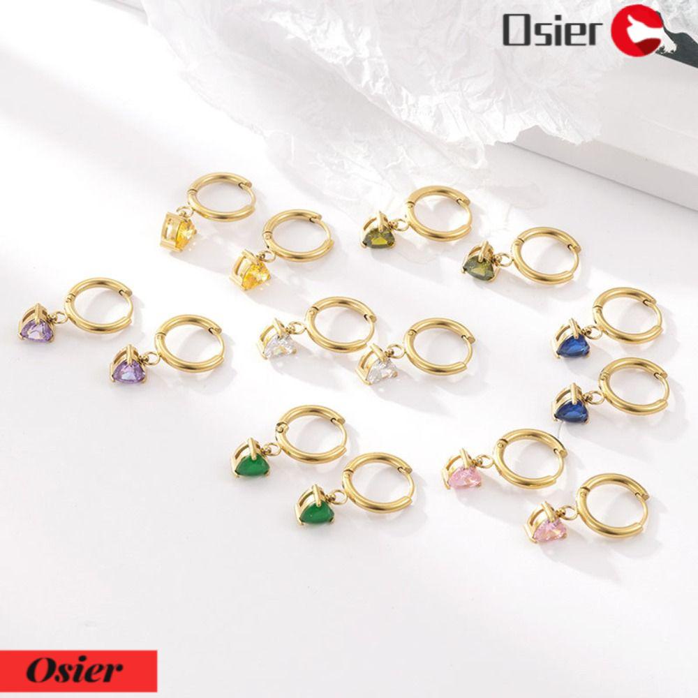 OSIER1 Bông Tai Đính Pha Lê Thời Trang Dành Cho Nữ