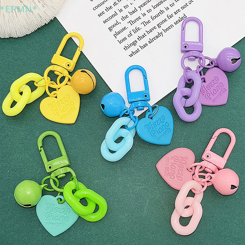 Móc Khóa Hình Trái Tim Phong Cách Hàn Quốc Dễ Thương Dành Cho Nữ Mới