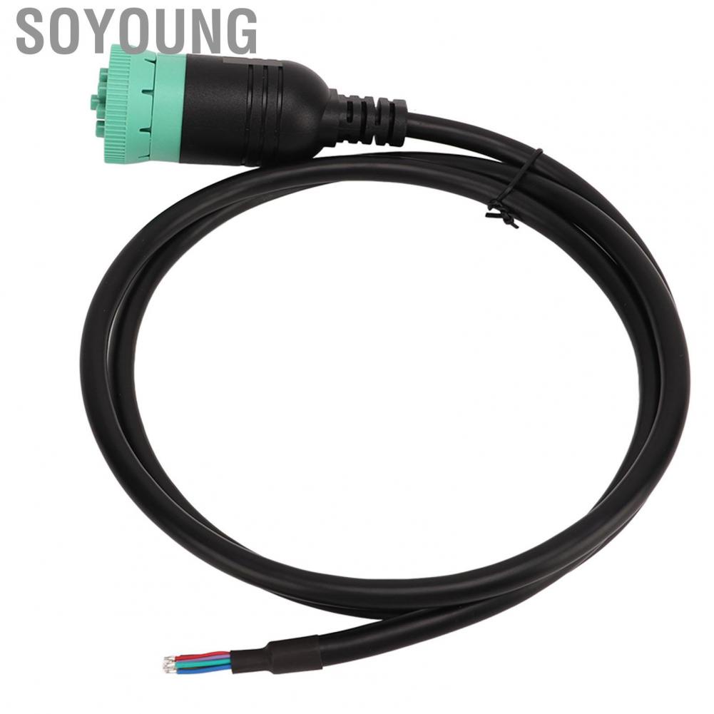 Soyoung J1939 9pin Female To Open Cable Diagnostic Adapter High Stability for Vehicle