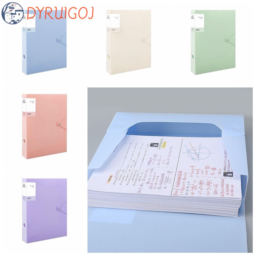 Hộp Đựng Tài Liệu Khổ A4 Bằng Nhựa PP Dày Dặn 5 Màu Sắc Tùy Chọn Chống Bụi Đa Năng Tiện Dụng