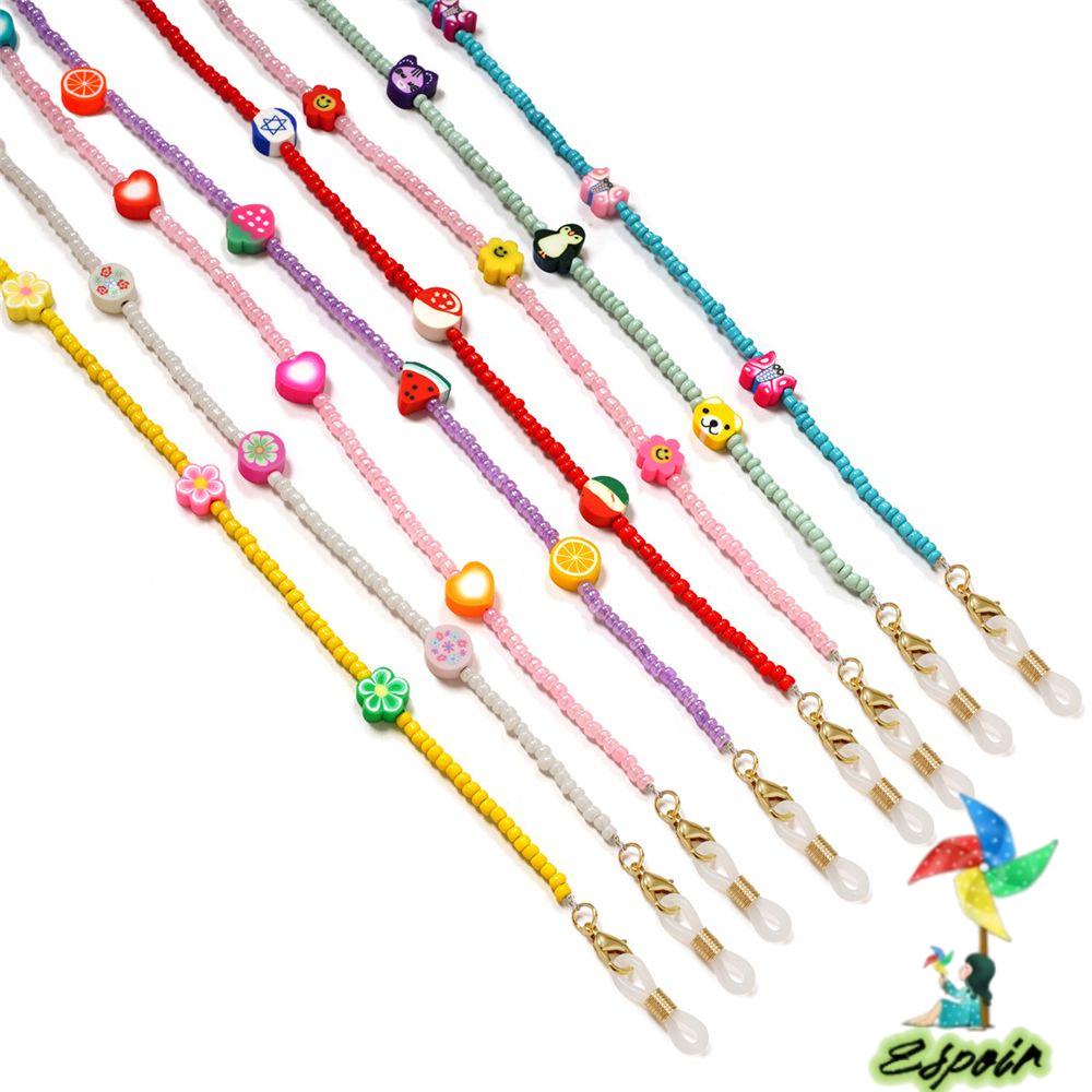 ESPO Dây Đeo Giữ Mắt Kính Đính Hạt Nhiều Màu Thoải Mái