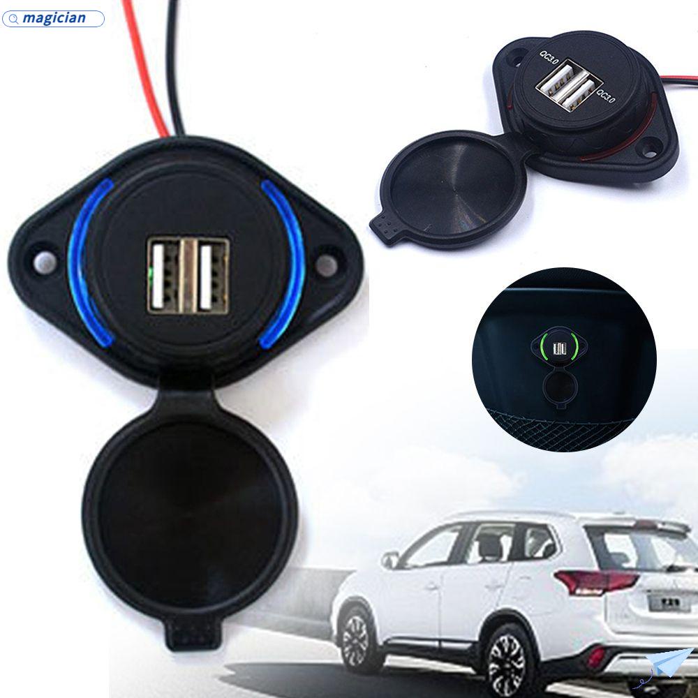 MAG Ổ CắM SạC 12V 24V USB LED Cho Xe Hơi