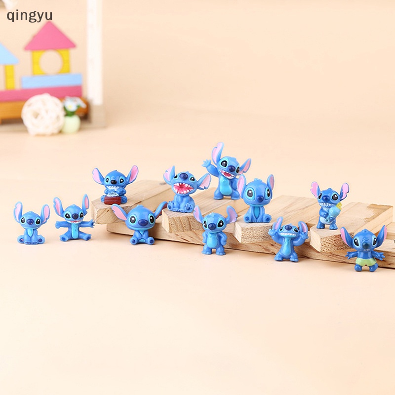 Bộ Sưu Tập 12 Mô Hình Nhân Vật Hoạt Hình Disney Stitch Đáng Yêu