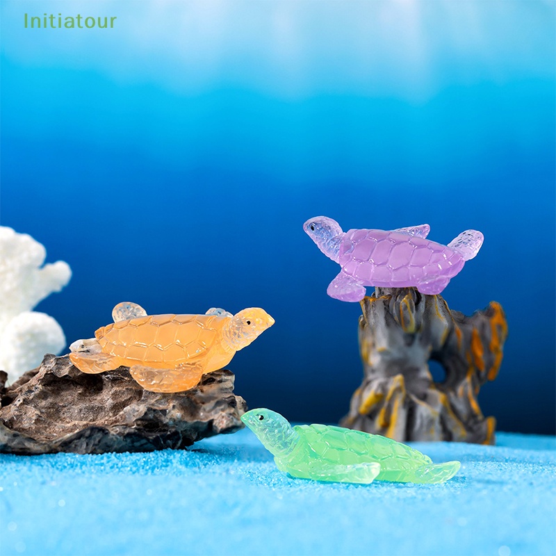[InitiatourV] Tượng Rùa Nhỏ Dạ Quang Phát Sáng Trong Bóng Tối Trang Trí Tiểu Cảnh Sân Vườn