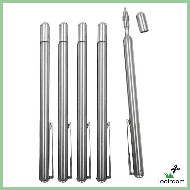 Set 5 Bút Bi Bằng Thép Không Gỉ Có Thể Thu Gọn Tiện Dụng