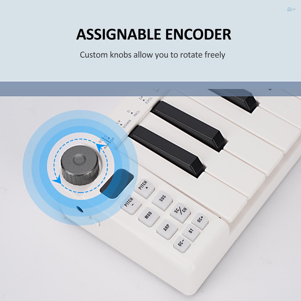 Bộ Bàn Phím MIDI  M-VAVE SMK-25mini 25 Phím Mini Với 25 Nút Có Thể Sạc Lại