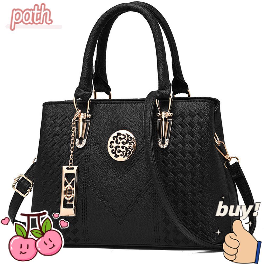 PATH Túi Da PU Đeo Dưới Cánh Tay Với Họa Tiết Thêu Dùng Cho Nữ