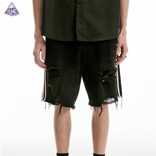 Quần Short Jean Rách Phong Cách retro Mỹ Mới Cho Nam