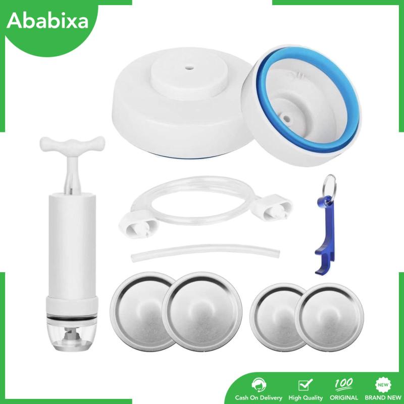 Bộ Dụng Cụ Hút Chân Không Niêm Phong Hũ Đựng Gia Vị / Ngũ Cốc / Hải Sản Dùng Khi Đi Du Lịch