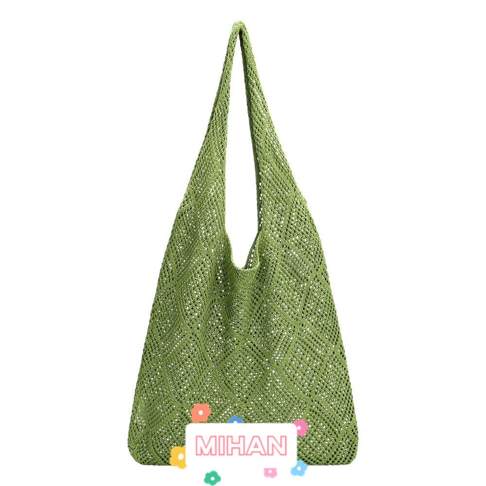 MIHAN1 Túi Xách Đeo Vai Sức Chứa Lớn Thiết Kế Đục Lỗ Thời Trang Cho Nữ