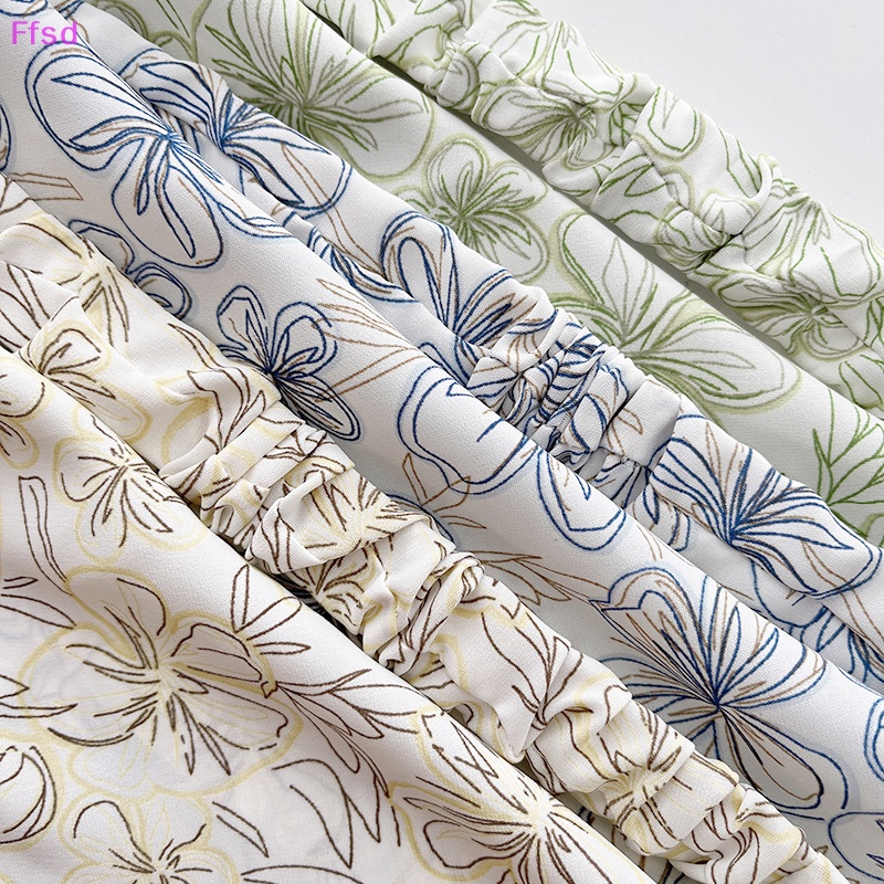 {Ffsd} Khăn Trùm Đầu Co Giãn In Hoa Phong Cách Đồng Quê Cho Nữ * Bán Chạy