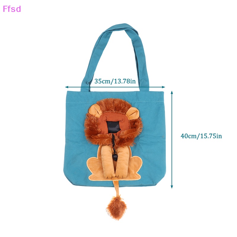 {Ffsd} Túi Đeo Vai Bằng Vải Canvas Hình Sư Tử Thoáng Khí Có Thể Lột Ra Dành Cho Chó Mèo * Bán Chạy