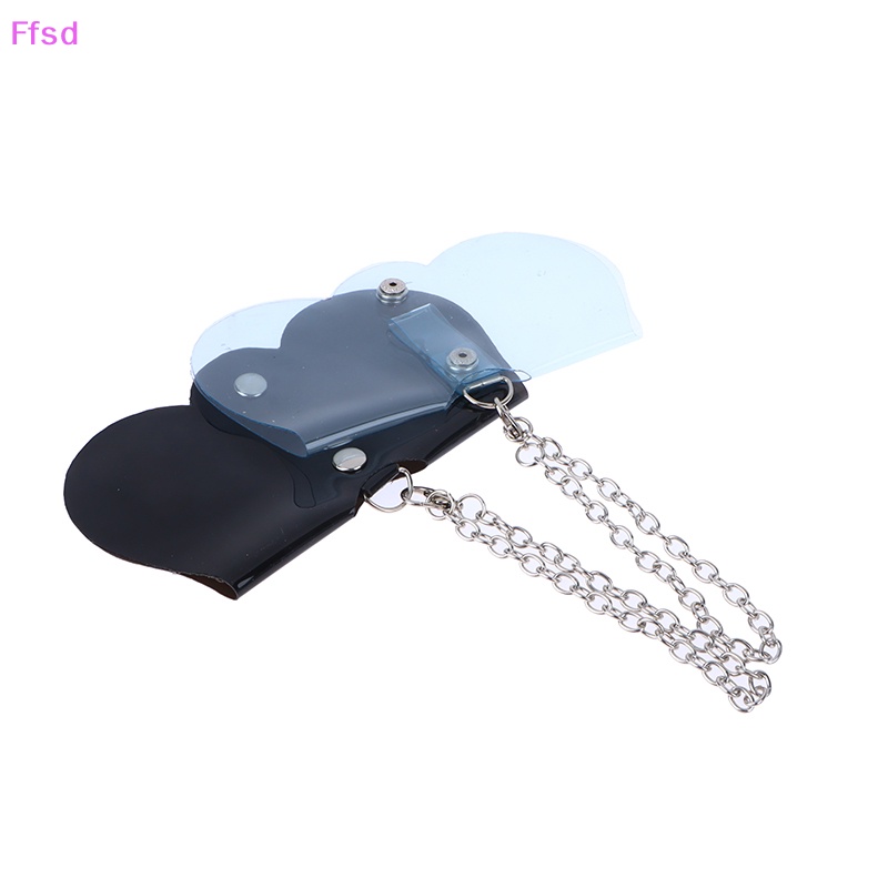 1 Túi Đựng Mắt Kính Bằng PVC Trong Suốt Phối Dây Xích Kim Loại Độc Đáo Thời Trang Cho Nữ