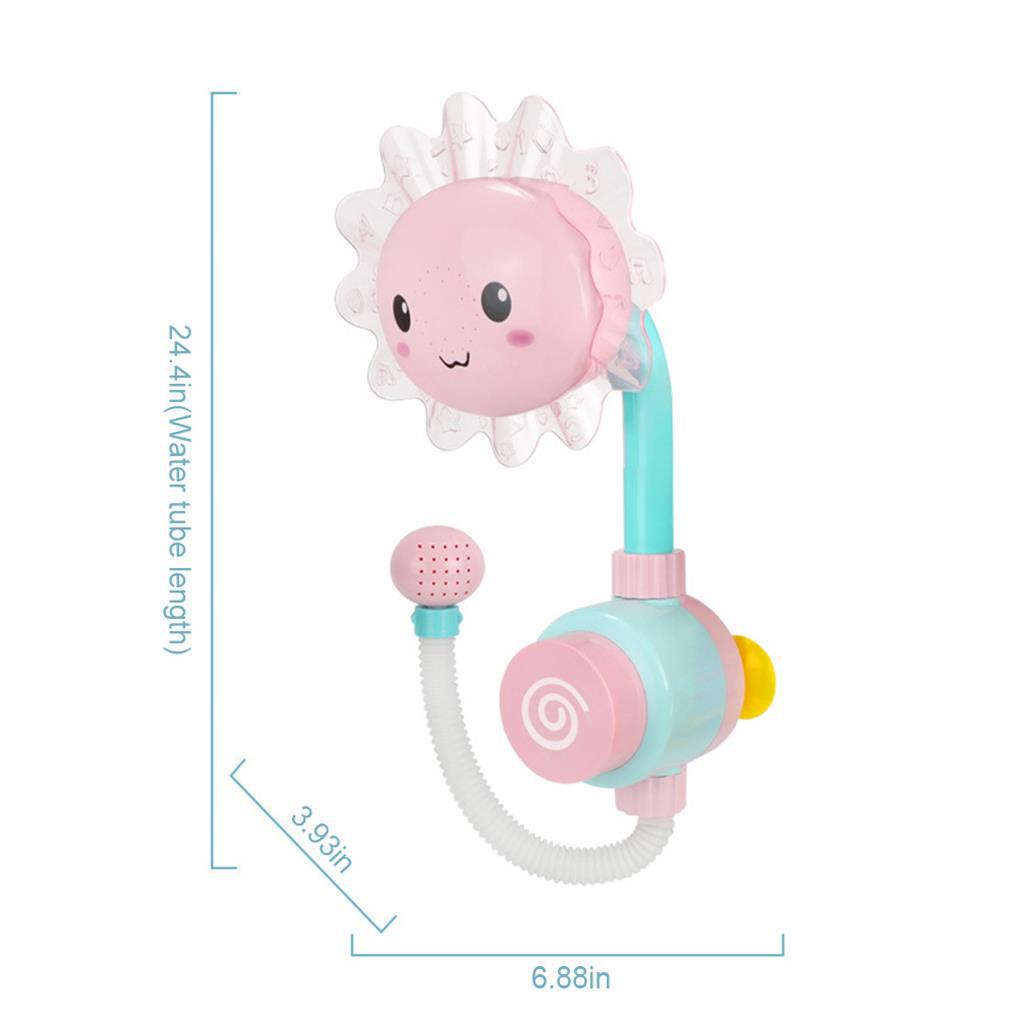 (runbu) Đồ Chơi Bồn Tắm Hoa Hướng Dương Dạng Gập Có Vòi Phun Nước Cho Bé