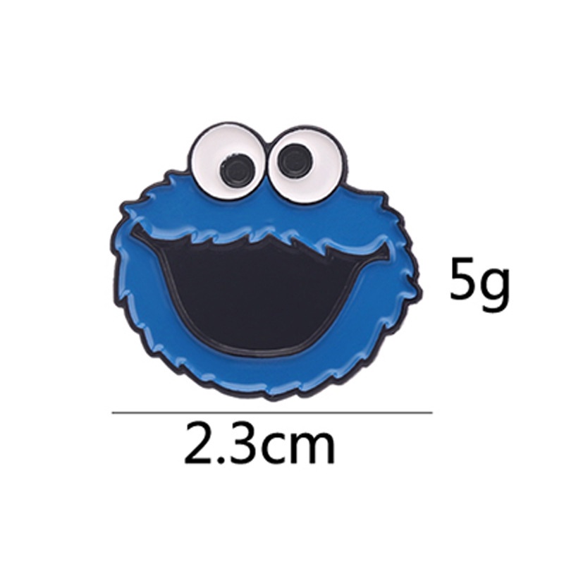 Ghim Cài Áo & Ghim Cài Thiết Kế Hoạt Hình Sesame Street Elmo Cookie Monster Dễ Thương