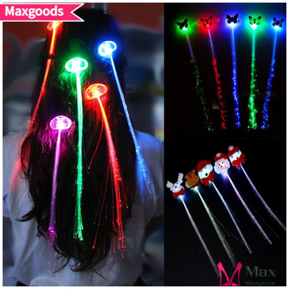 MAXG Kẹp Tóc Hình Bộ Não Có Đèn Led Phát Sáng Độc Đáo