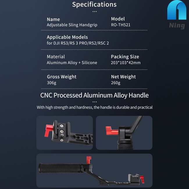 Tay Cầm Chống Rung Nối Dài Tùy Chỉnh Góc Độ Cho Ronin Rs3 Pro Rsc 2