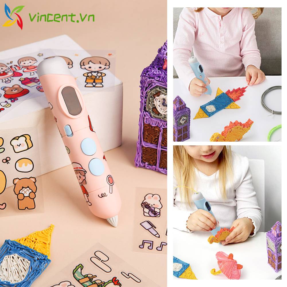 Bút Vẽ 3D Nhiệt Độ Thấp Dùng Làm Quà Tặng Sinh Nhật Cho Bé