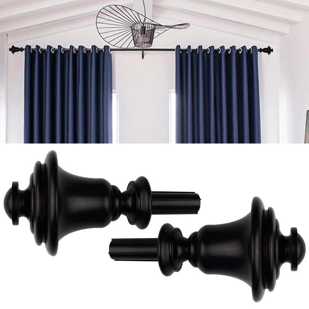 Set 2 Thanh Treo Rèm Cửa 3 / 4 inch Thiết Kế Đục Lỗ Màu Bạc Sang Trọng Trang Trí Phòng Khách