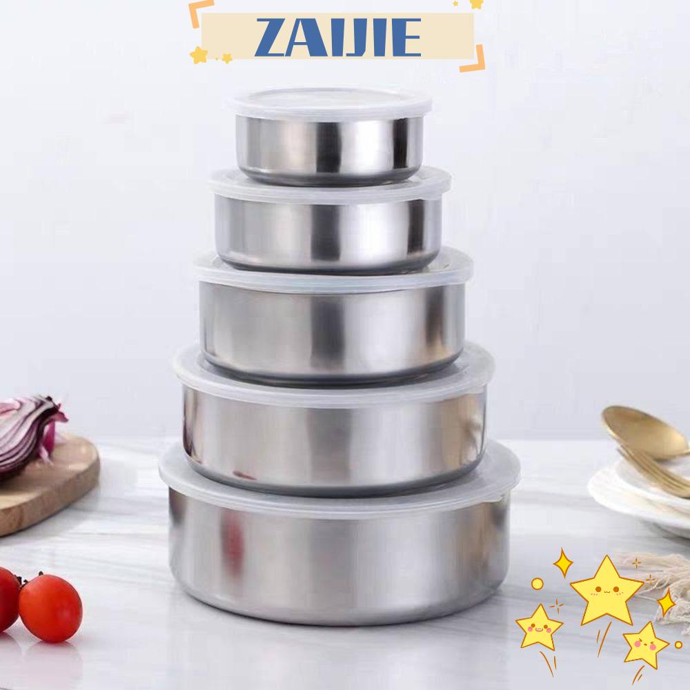 ZAIJIE24 Bộ Tô Trộn Salad Bằng Thép Không Gỉ Tiện Dụng Cho Nhà Bếp