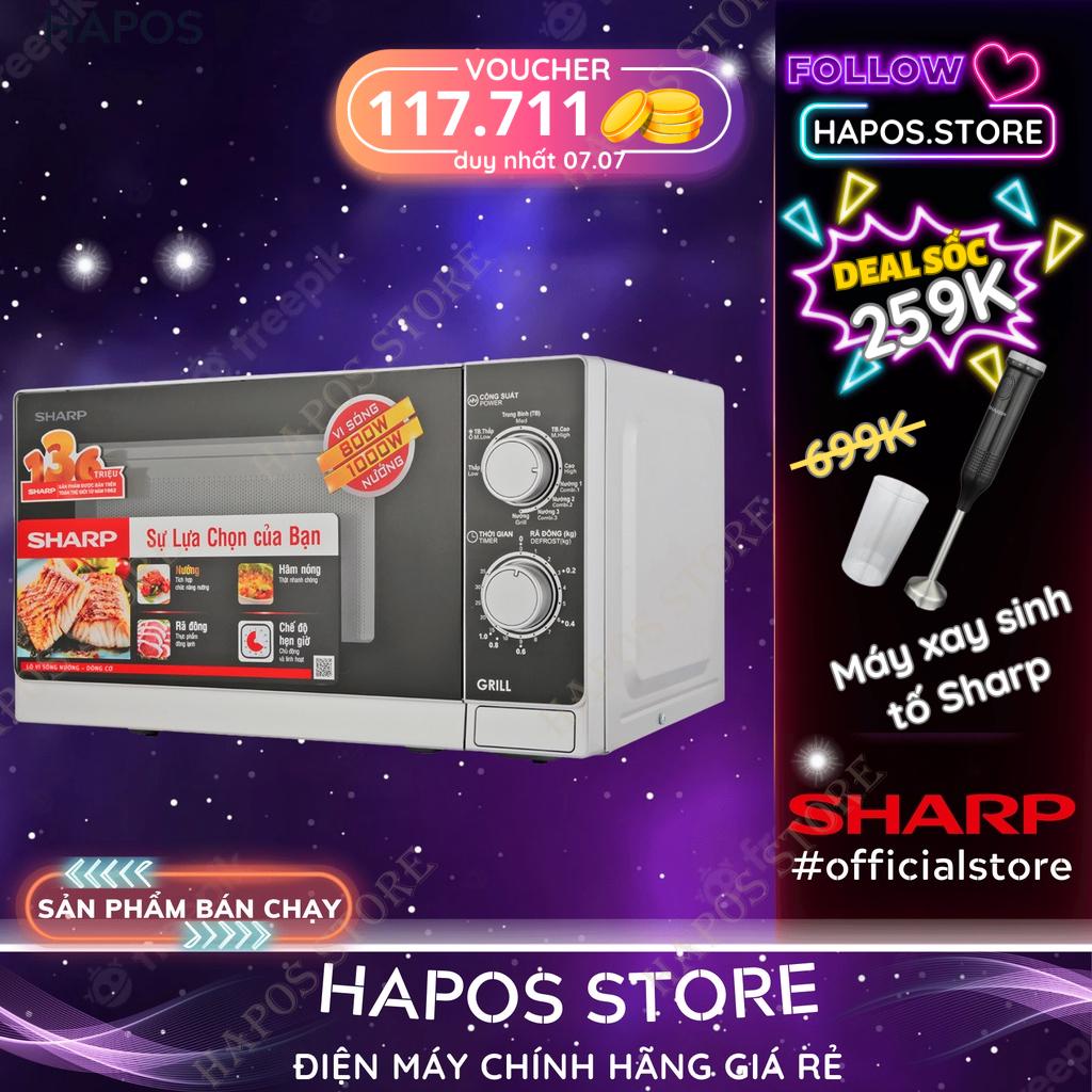 Lò vi sóng Sharp 20 lít R-G222VN-S (Có Nướng) - HAPOS