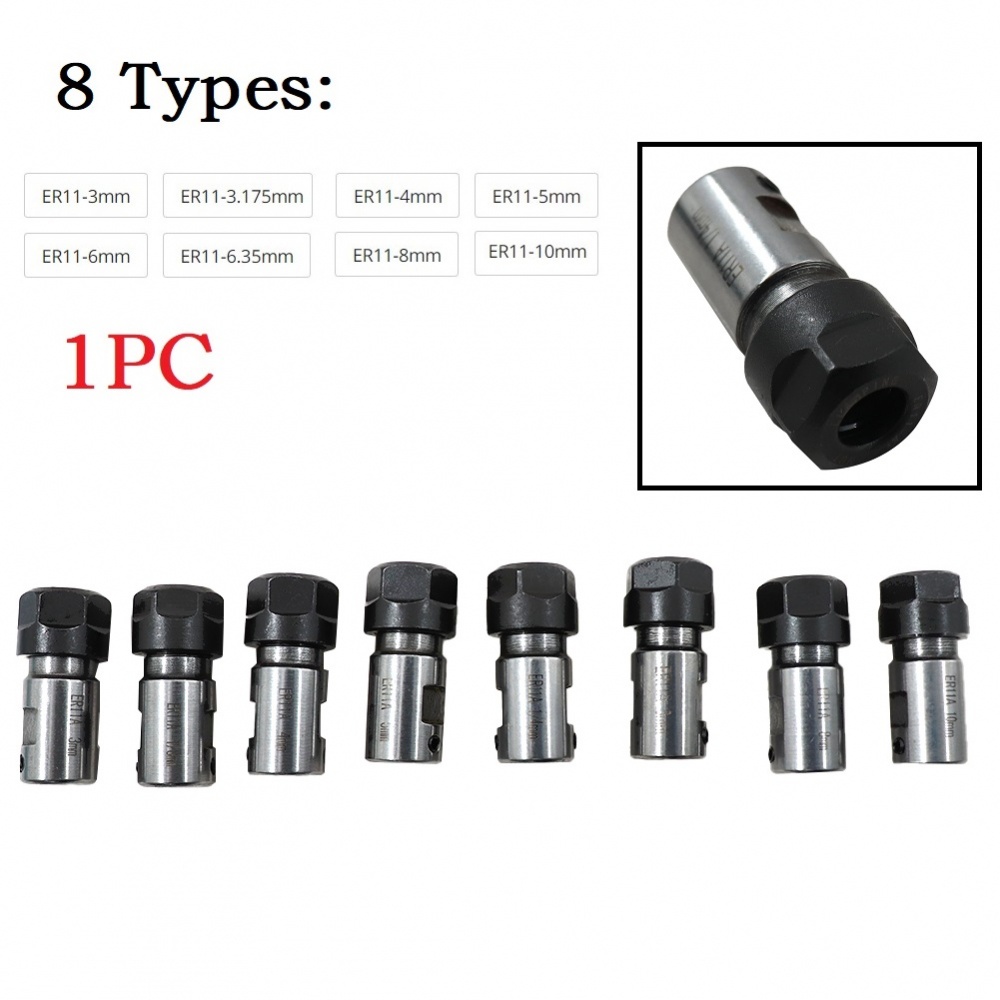 Ống Kẹp Bằng Thép ER11-1 / 4 ER11-1 / 8 ER11-10mm ER11-3mm ER11-4mm ER11-6mm