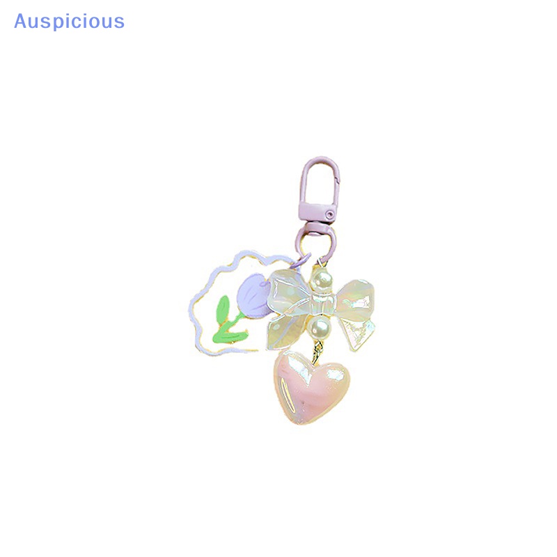 Móc Chìa Khóa / Túi Xách Hình Hoa Tulip Trong Suốt Thời Trang Cho Nữ