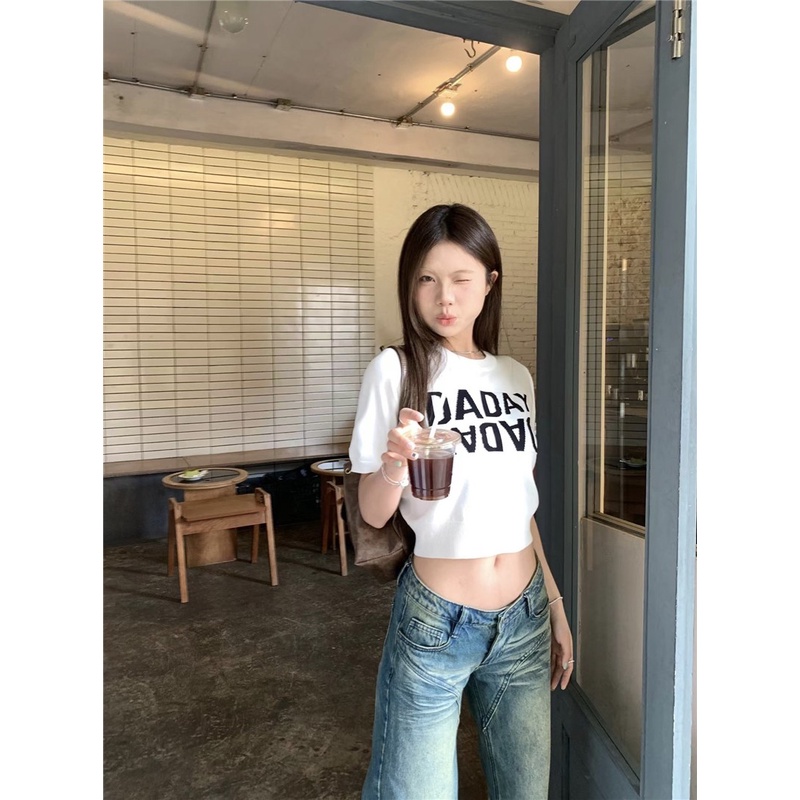 Áo Thun 100% Cotton Tay Ngắn Phong Cách Hàn Quốc Cho Nữ