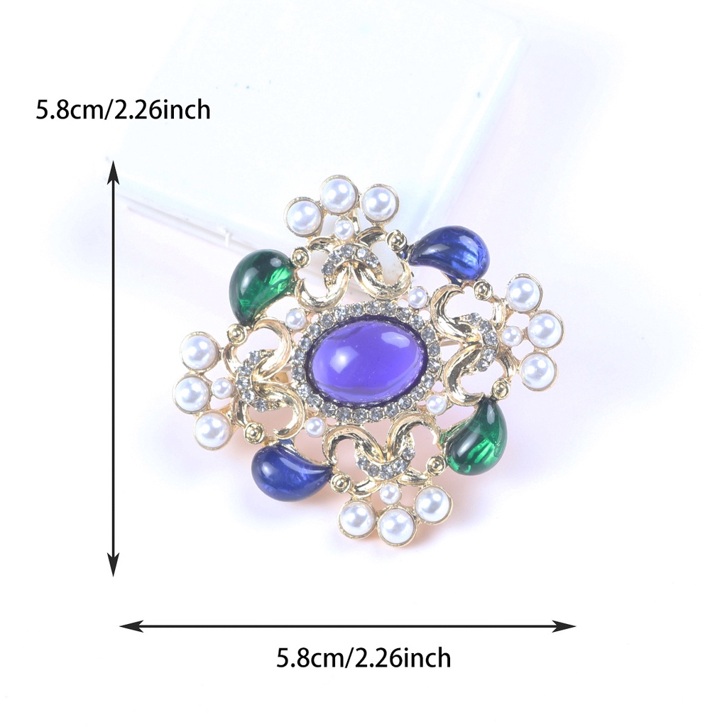 Ghim Cài Áo Đính Ngọc Trai Phong Cách Vintage Sang Trọng