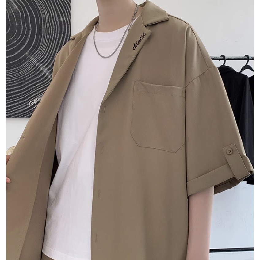 Set Áo Sơ Mi Ngắn Tay Và Quần Short Thời Trang Mùa Hè Cho Nam