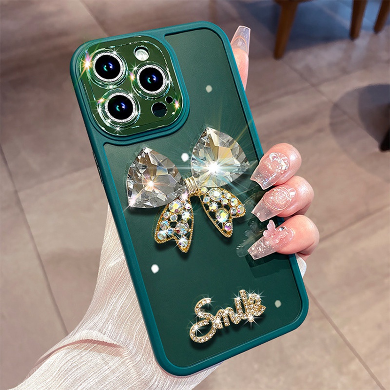 Ốp Điện Thoại Cứng Chống Rơi Hình Bướm Đính Đá Lấp Lánh Cho iPhone 11 13 Pro 14 Pro max 12pro max 11pro max
