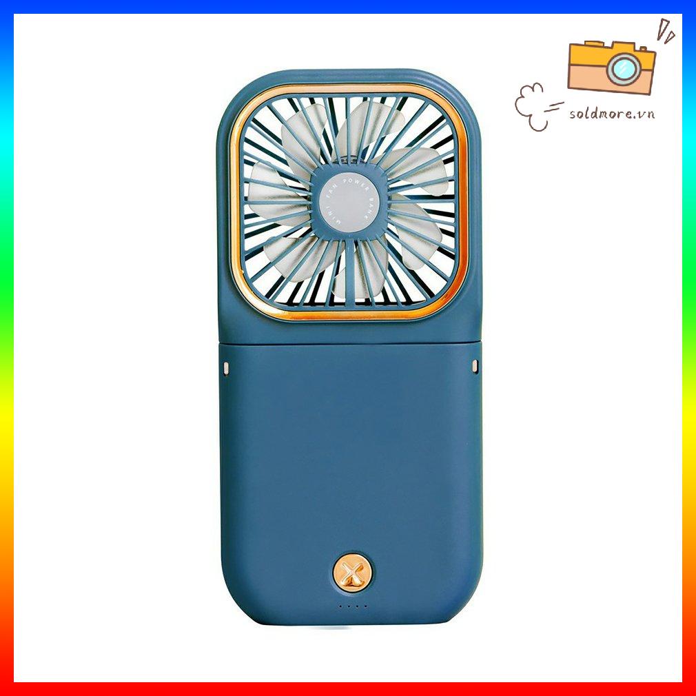Quạt Di Động Sạc Mini Gấp Gọn Tiếng Ồn Thấp Làm Mát Mùa Hè Hộ Gia Đình Phòng Ngủ Văn Phòng Máy Tính Treo Quạt