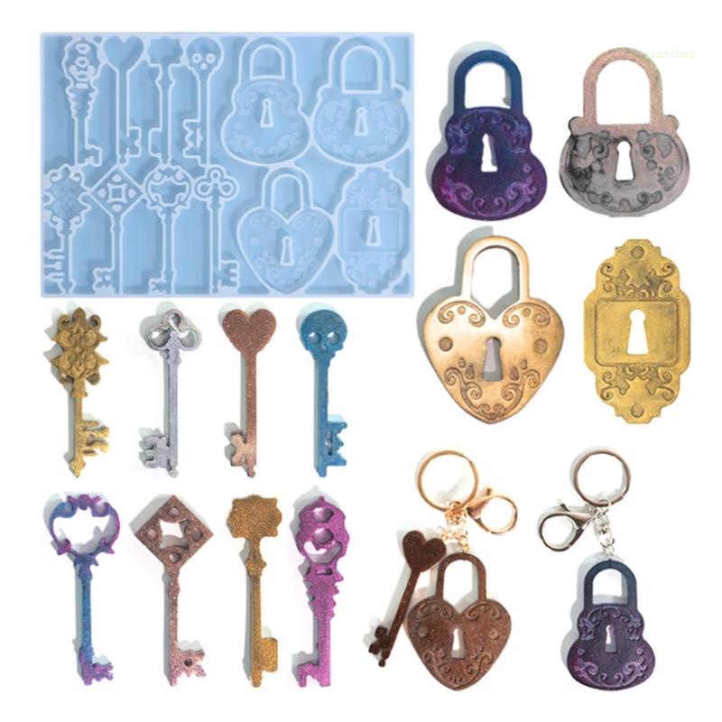 Khuôn Silicone Làm Mặt Trang Sức Hình Chìa Khóa Độc Đáo