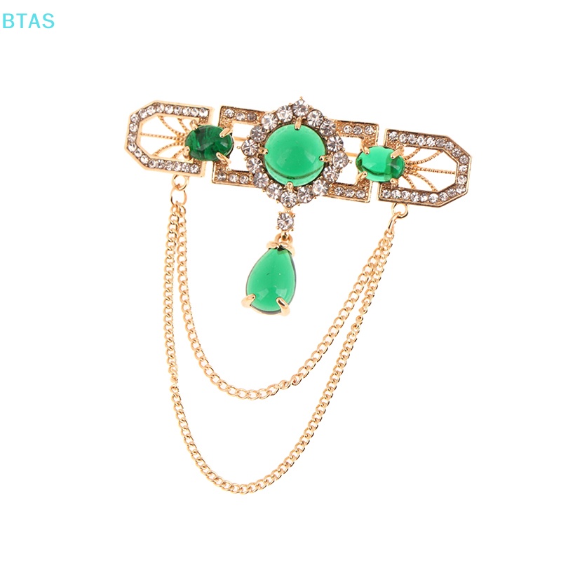 Ghim Cài Áo Đính Đá Phối Tua Rua Thời Trang Cho Nữ