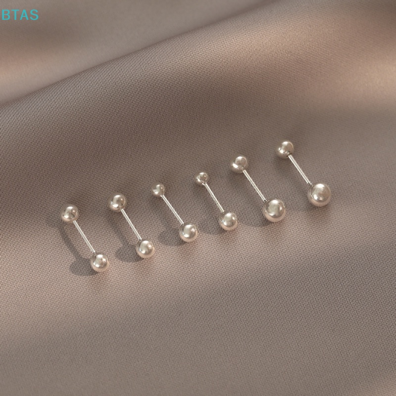 1 Cặp Bông Tai Dạng Xoắn Ốc Đính Hạt Bạc Đơn Giản Cho Nữ