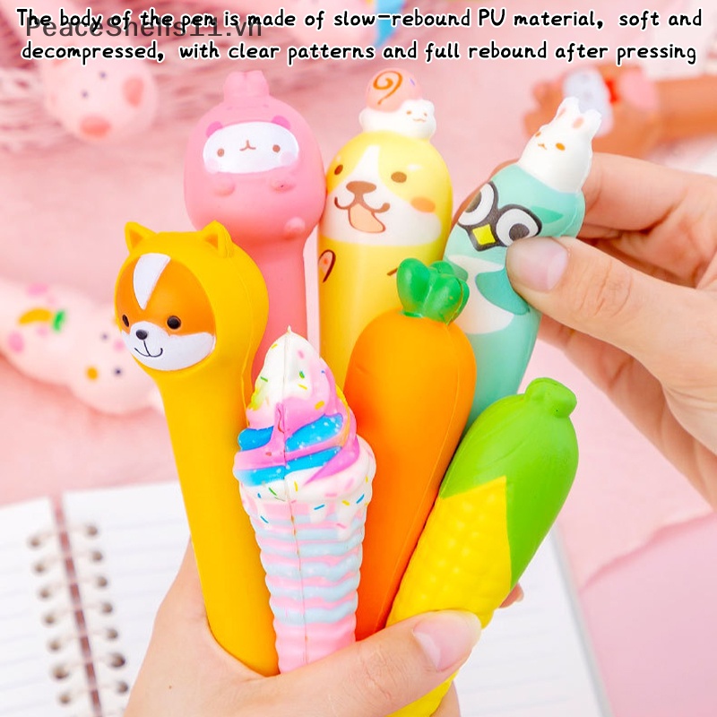 Bút Mực Gel Mềm Mại Họa Tiết Hoạt Hình Dễ Thương Sáng Tạo