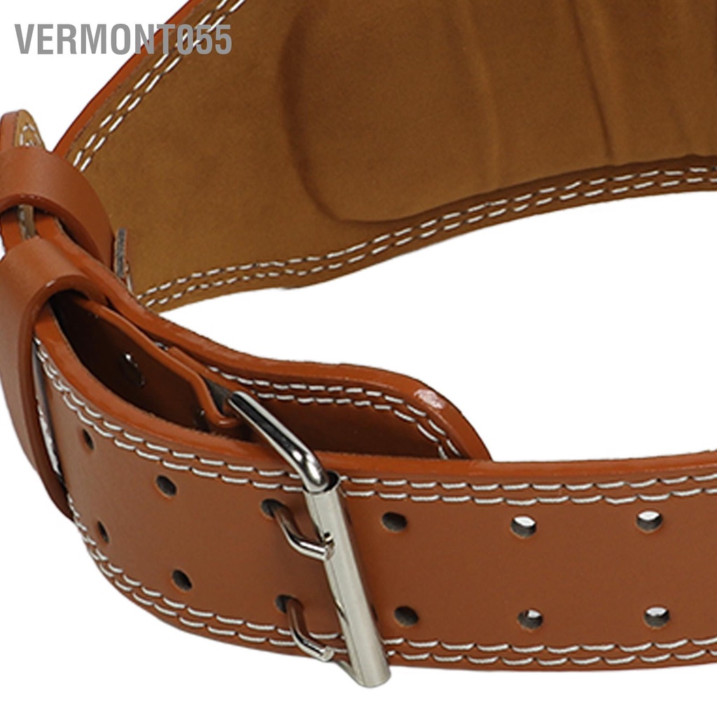 Vermont055 Đai nâng tạ Bảo vệ eo cử có thể điều chỉnh màu nâu để tập luyện