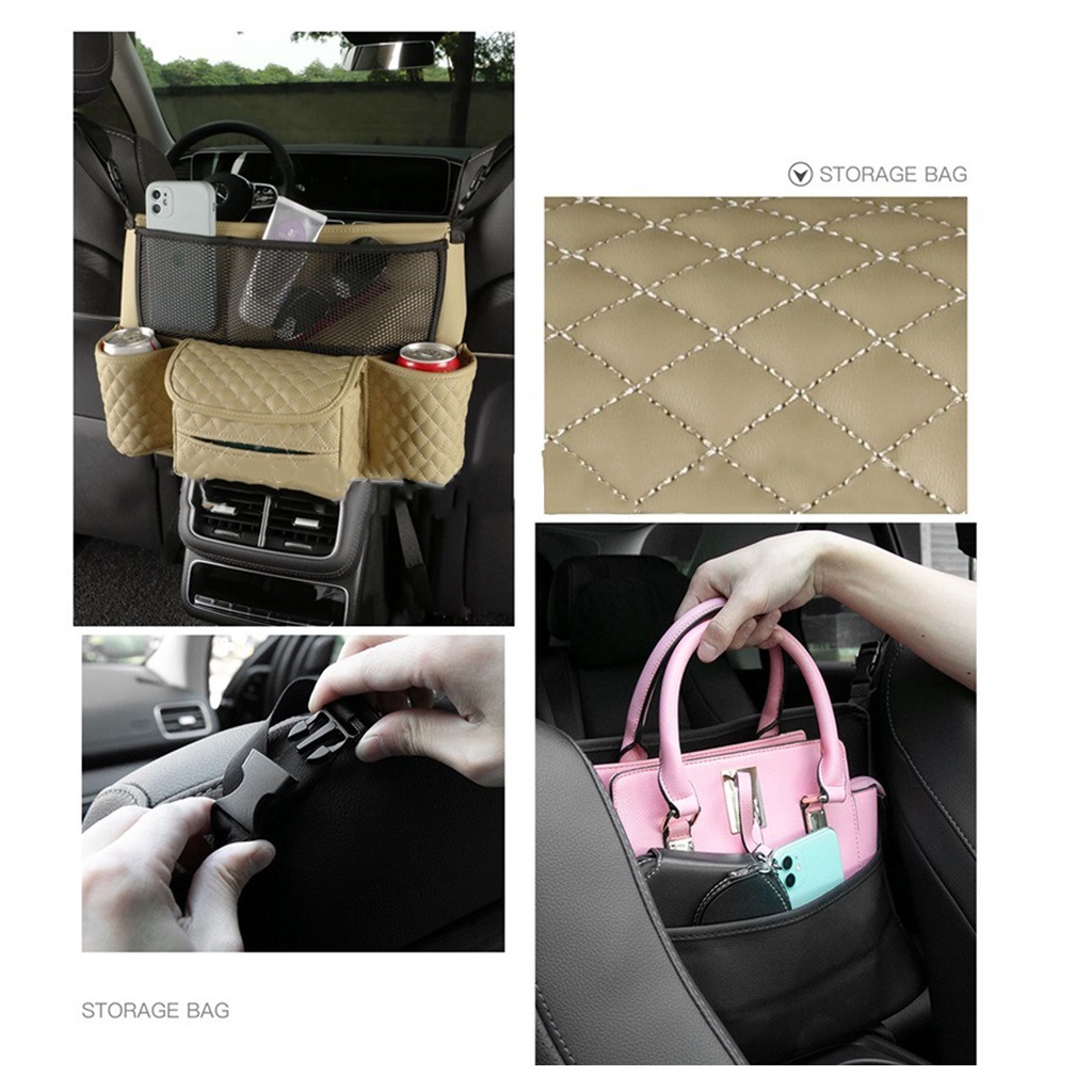 Andes Enhance Your Car Túi Da Đa Chức Năng Đựng Đồ Treo Khe Hở Ghế Ngồi Ô Tô