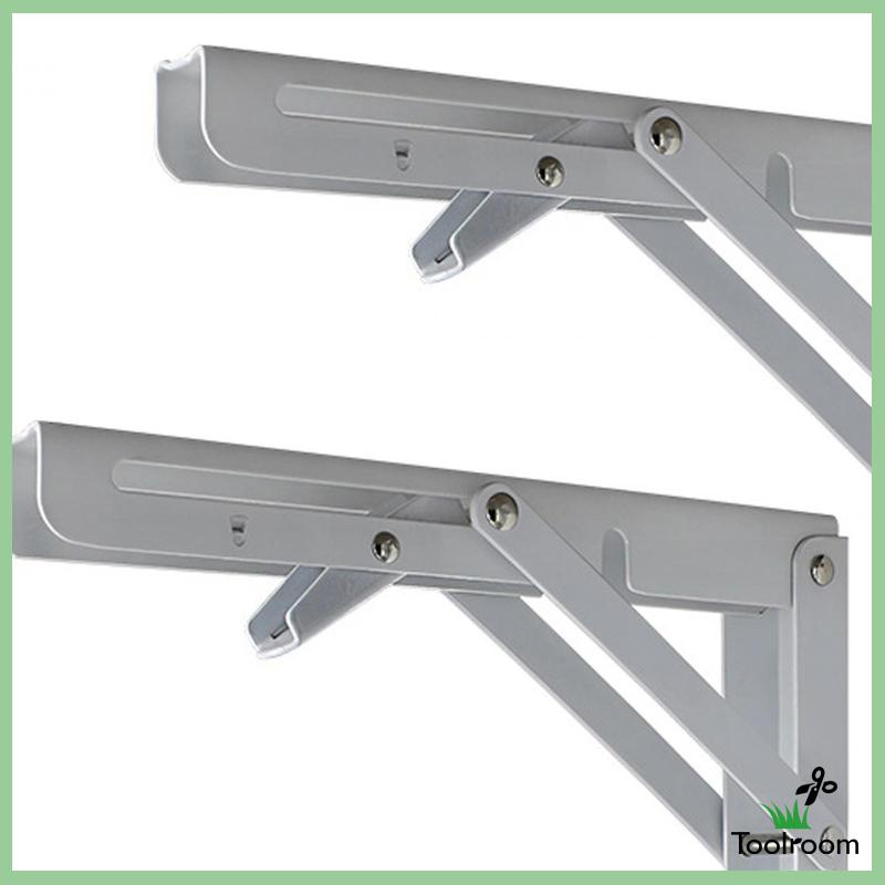 Set 2 Giá Đỡ Kệ Bằng Kim Loại Hình Tam Giác Có Thể Gập Lại Tiết Kiệm Không Gian Cho Phòng Khách Gia Đình