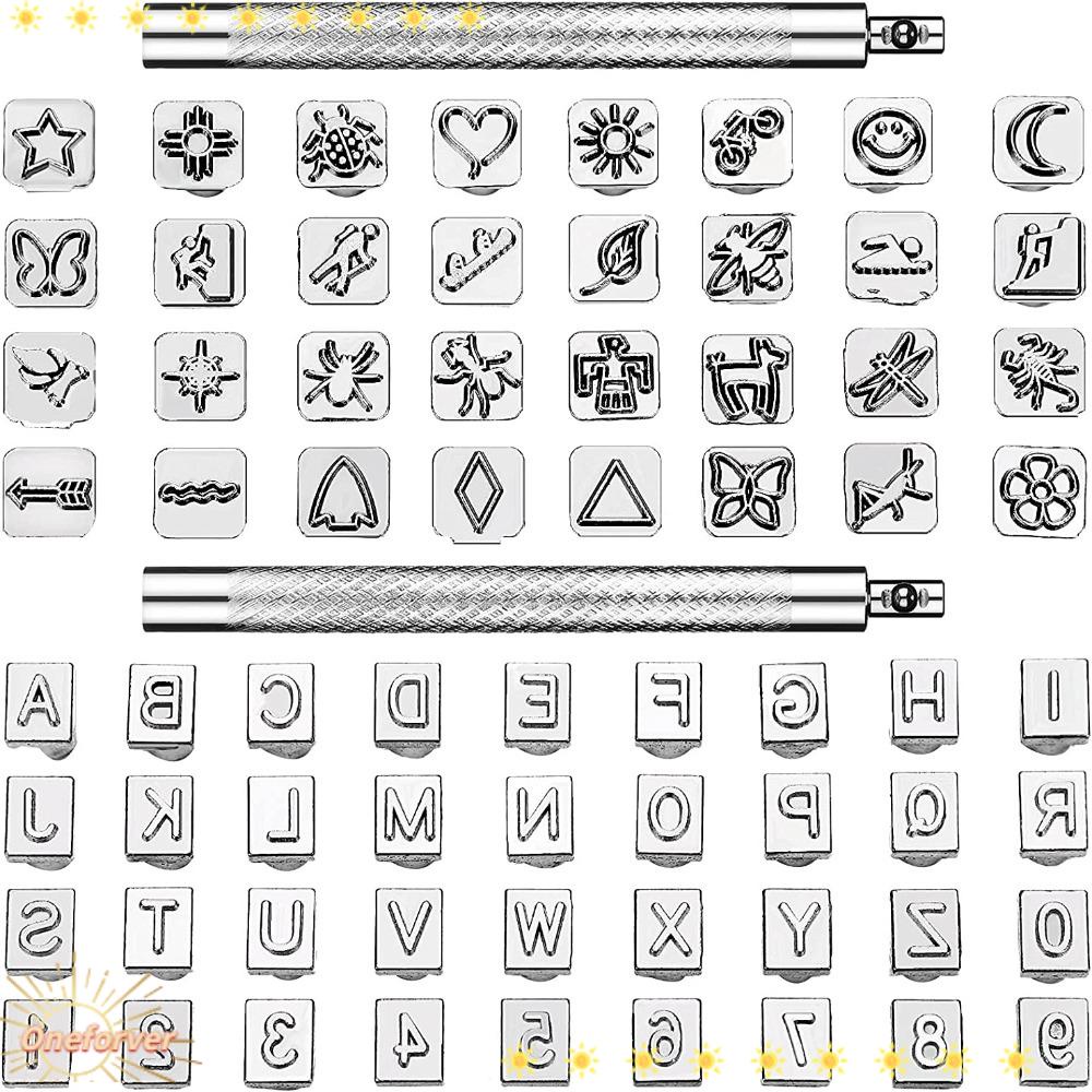 FOREVER Tem Đóng Dấu Bằng Da Thủ Công Hình Chữ Cái Và Số