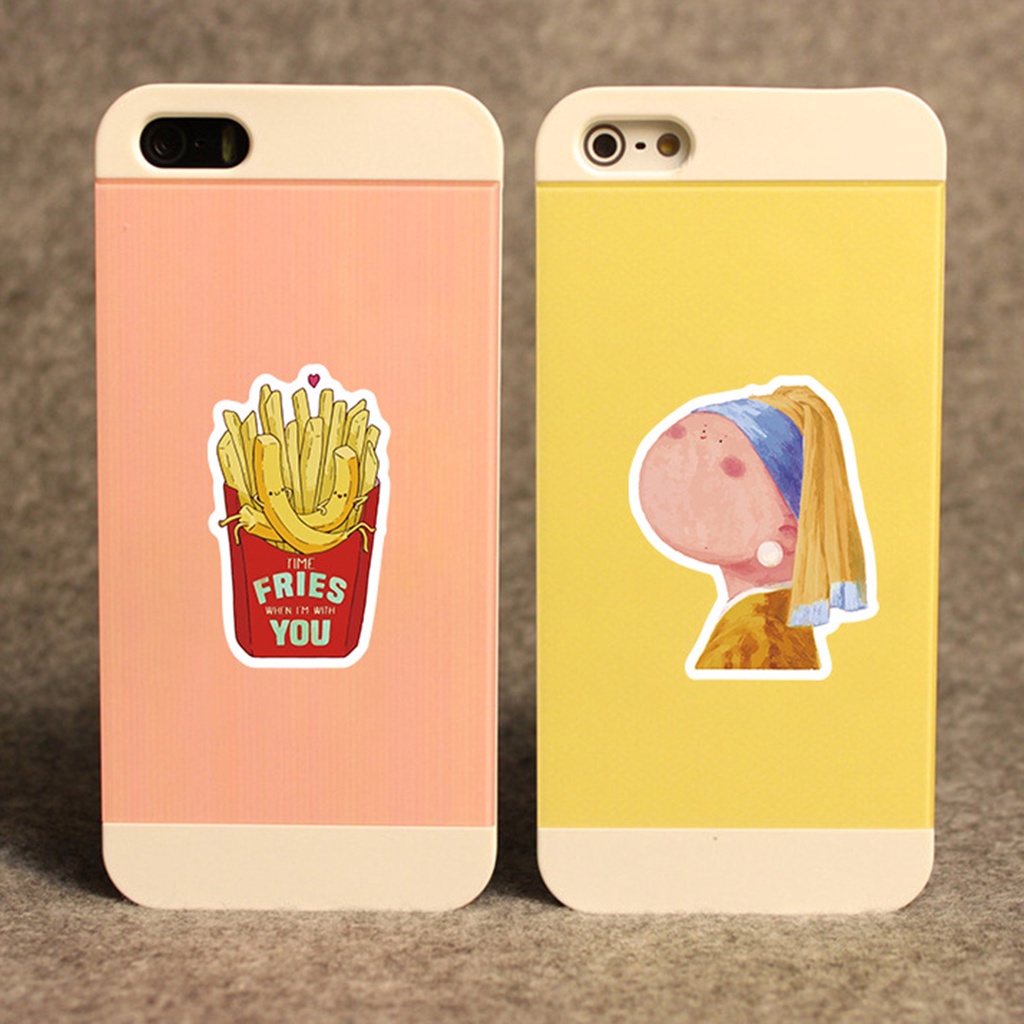 Set 50 Miếng Dán Hoạt Hình Tự Dính Trang Trí Vali / Guitar / Notebook DIY