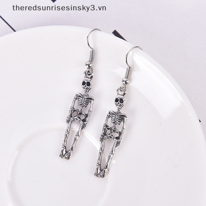 Bông Tai Hình Bộ Xương Phong Cách Cổ Điển Thời Trang Dự Tiệc Halloween Dành Cho Nữ