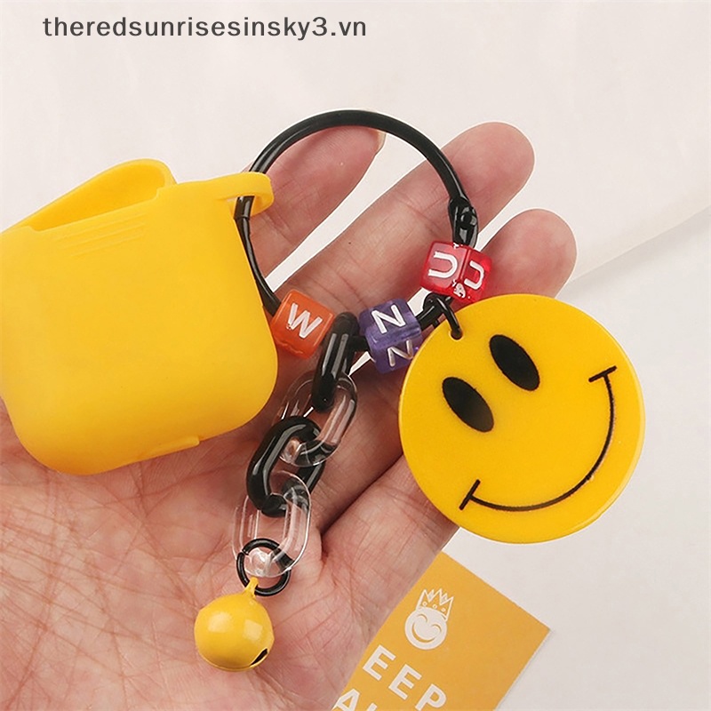 Móc Khóa Gắn Chuông Hình Mặt Cười Dễ Thương Dùng Trang Trí Ba Lô / Túi Xách