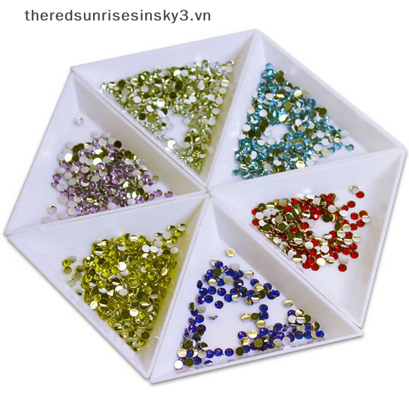 Bộ 2 Hộp Đựng Vật Dụng Hình Tam Giác Trang Trí Móng Tay Điện Thoại