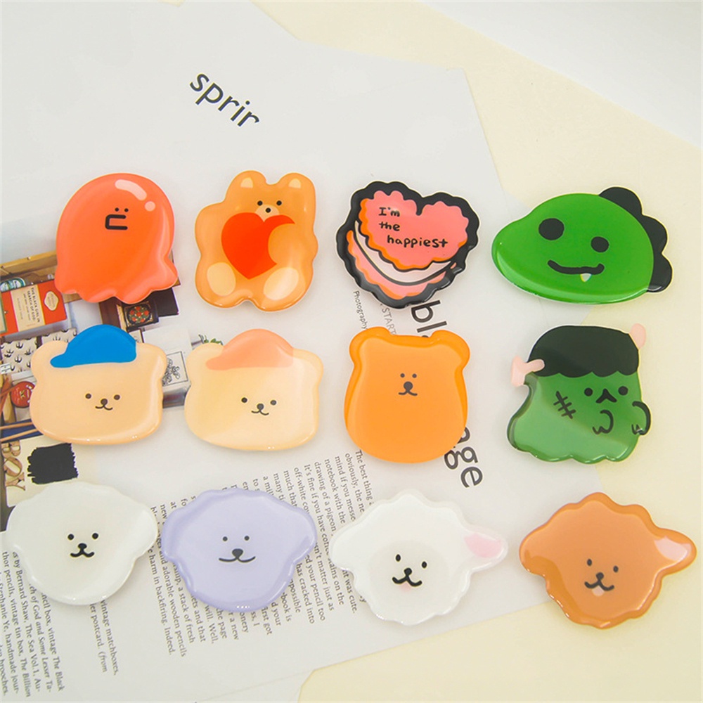 Giá Đỡ Điện Thoại Bằng Silicon Hình Tai Gấu / Xúc Xích / Trái Tim / Gấu Hoạt Hình Đáng Yêu